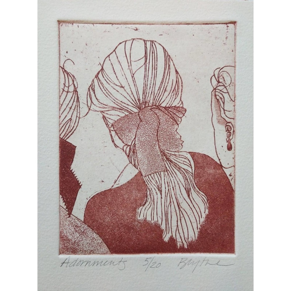 Signed and Numbered Original Intaglio Prints "Adornments" Limited Edition of 20